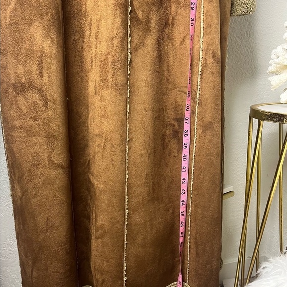 Dana Buchman Faux Suede Shearling Coat - Picture 3 of 13